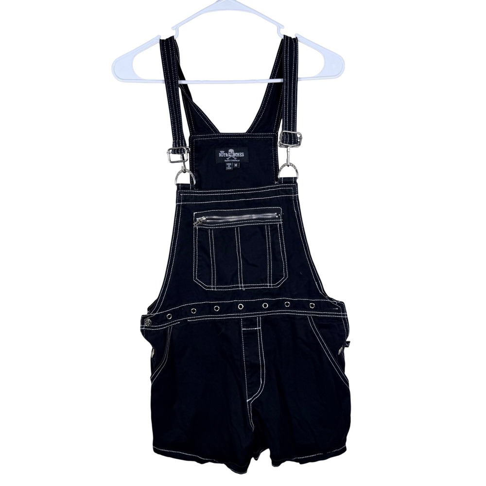 Royal Bones Daang Goodman Black Stitch Shortalls Grommet M Goth Grunge Punk